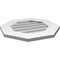Ekena Millwork Octagonal Surface Mount PVC Gable Vent: Non-Functional, w/ 3-1/2"W x 1"P Standard Frame, 20"W x 20"H GVPOC20X2001SN - alternate 2